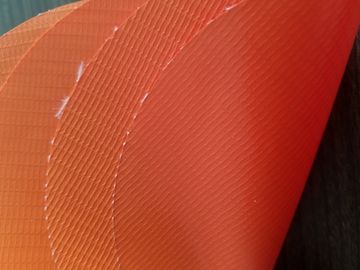 Orange Color Glossy Waterproof PVC Tarpaulin Canvas Adhesion Strength