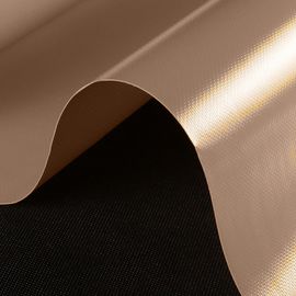 Brown Colour 1100 Gsm Pvc Coated Canvas For Truck Cover , Side Curtain