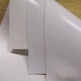 Fire Resistance White Color Waterproof PVC Tarpaulin Coated / Laminated Pattern