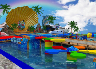 Various Color PVC Material  Inflatable Castle For Many Water Parks