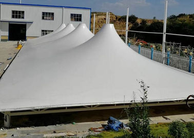 Architecture Tensile PVC Membrane Structure Rain And Sunshine Shelter