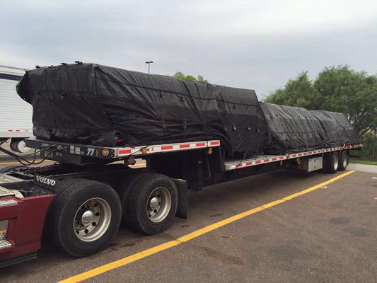 610gsm Durable Black Waterproof Tarpaulin Covers For Lumber Cover