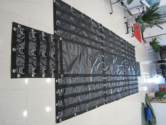 610gsm Durable Black Waterproof Tarpaulin Covers For Lumber Cover